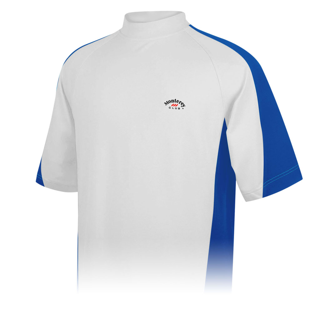 Monterey Club Mens Dry Swing Pique Two Tone Short Sleeve Mock Golf Shirt #1135 | eBay